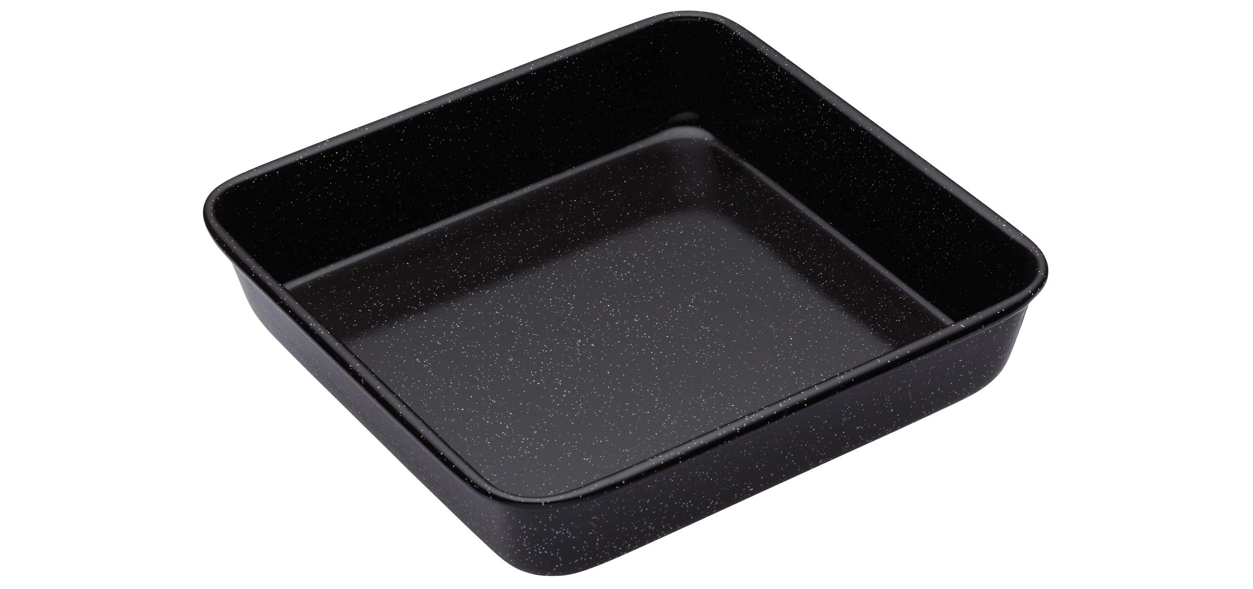 MasterClass Square Baking Tin, Scratch Resistant and Induction Safe Steel Oven Tray with Vitreous Enamel Coating, 23cm (9 inch), Black