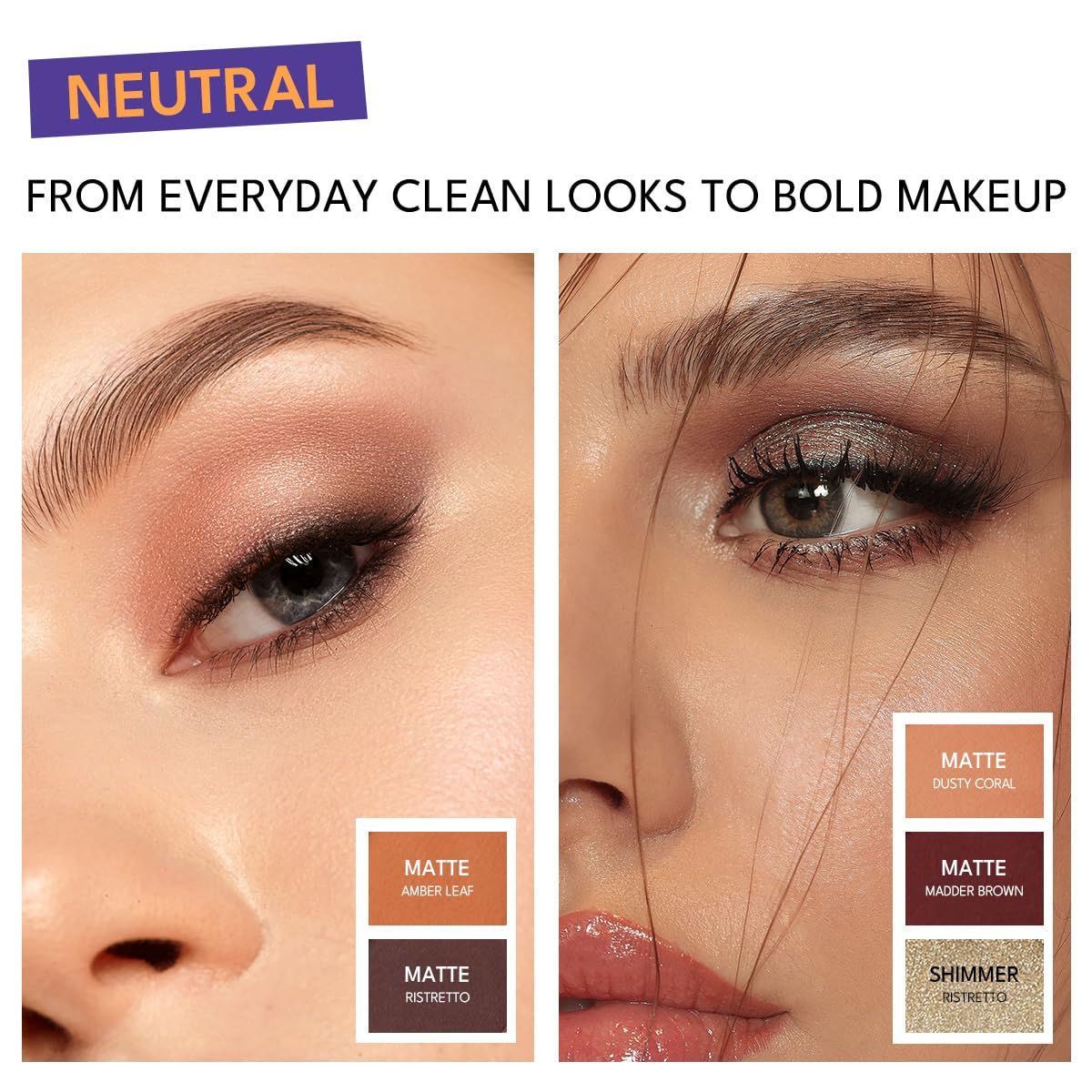 imakeupnow 45 Shades Eyeshadow Palette, Highly Pigmented Neutral Tones Collection Makeup Palette, Matte Shimmer Metallic Glitter Eye Shadow For Long Lasting Eye Make Up