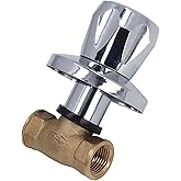 Brass Water Valve 1/2 Inch Female NPT Thread Concealed Shut Off Valve for Domestic Plumbing System