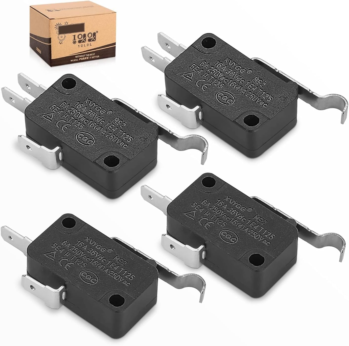 10L0L Speed Micro Switch 3 Prong Terminal for Golf Cart Club Car DS Precedent (1982-up) & Tempo (2018-up) Replacement Part, OEM # 1014807,1014240, 1014805