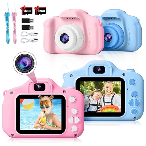 GIGUKO Pack Upgrade Kids Camera,Selfie Camera for Kids Christmas