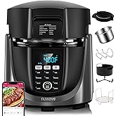 Nuwave Duet Air Fryer and Electric Pressure Cooker Combo with 2 Switchable Lids, 300 FoolProof One-Touch Presets, Crisp&Tende