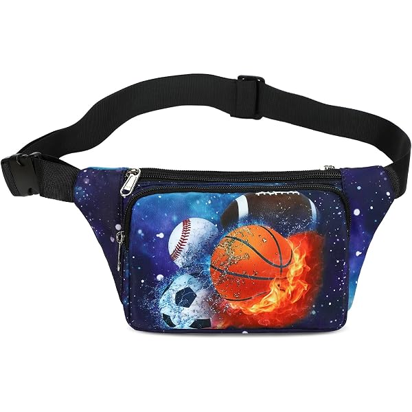 SOIMISS Kids Dinosaur Waist Pack / Crossbody Pouch - Adjustable Strap, PVC Material, For Boys & Girls (Red) 4 thumbnail image