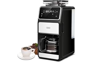 Gevi 10-Cup Grind & Brew Coffee Maker with Built-in Burr Grinder – Programmable Touch Screen, 4-Hour Keep Warm, Permanent Filter, Drip Coffee Machine for Home & Office