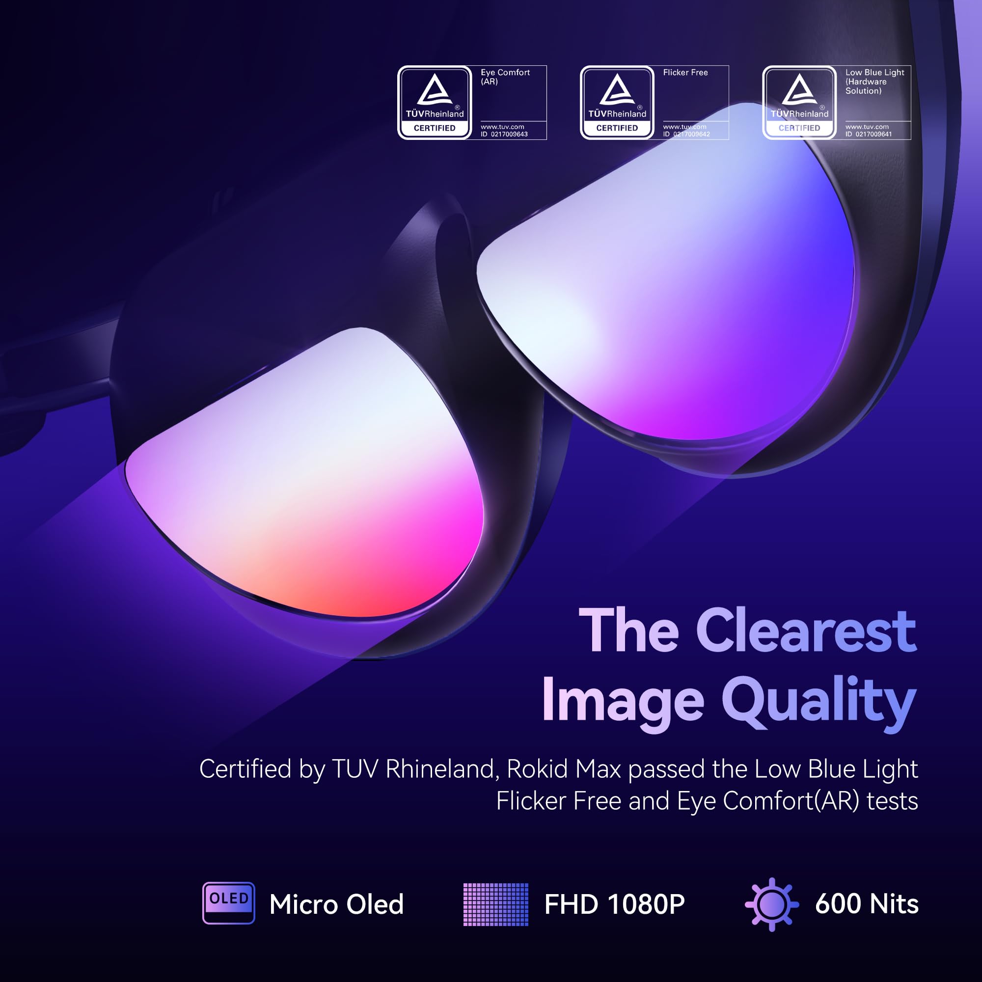 Rokid Max AR Glasses, Smart Glasses with 160