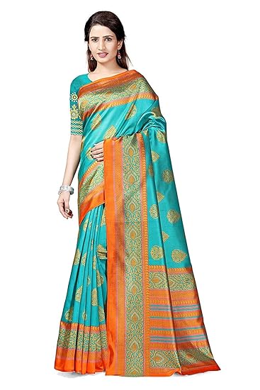 Winza Designer Womens Art Silk Saree With Blouse (SAMPURNA (2))