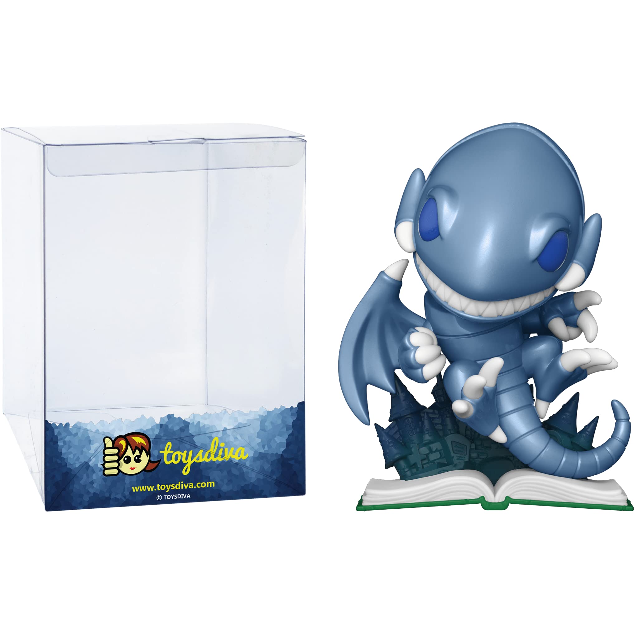 Blue Eyes Toon Dragon: P o p ! Animation Vinyl Figurine Bundle with 1 Compatible 'ToysDiva' Graphic Protector (1062 - 57648 - B)