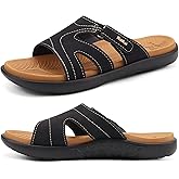 KuaiLu Womens Fashion Orthotic Slides Ladies Lightweight Athletic Yoga Mat Sandals Slip On Thick Cushion Slippers Sandals With Comfortable Plantar Fasciitis Arch Support