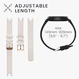 kwmobile Leather Strap for Garmin Lily Sport Watch - White Replacement Band view 6