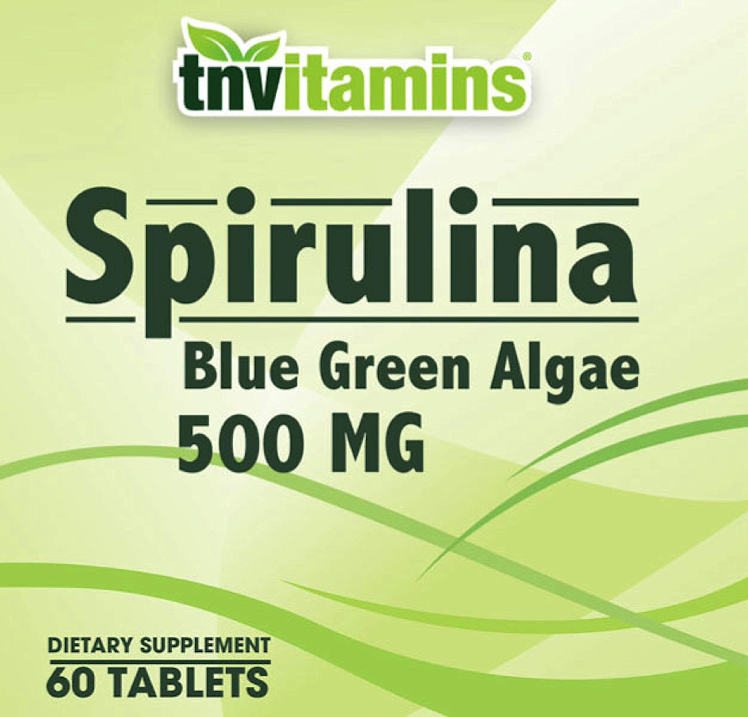 Spirulina Blue Green Algae 500 MG by TNVitamins 60 Tablets Buy