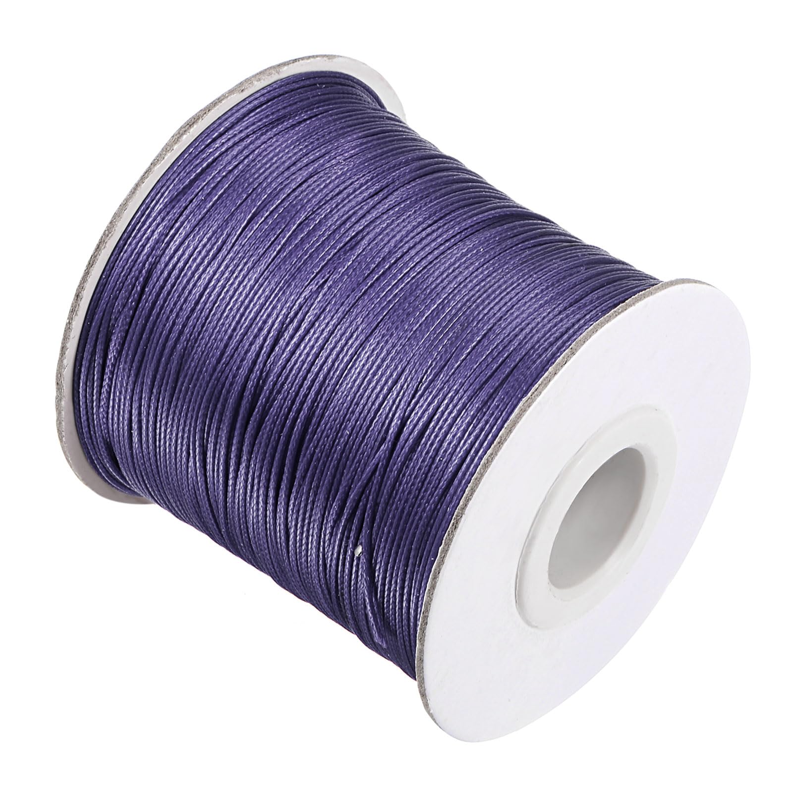 CoCud Waxed Polyester String Cord, 173 Yards 159m Length 0.5mm Dia, Soft Smooth Beading Thread Purple - (Applications: for DIY Craft)