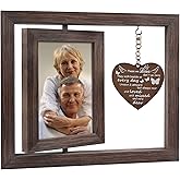 Egofine Memorial Gifts for Loss of Loved One, Sympathy Gifts for Loss of Mom Dad, Rotating Memory Frame Remembrance for 4x6 Photo