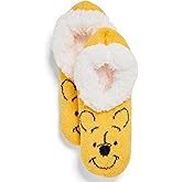 Winnie the Pooh womens Disney Single Teddy Fur Slipper Socks