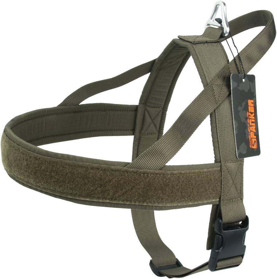 EXCELLENT ELITE SPANKER No Pull Dog Harness Adjustable Nylon Service Walking Dog Harness with Control Handle for Small & Medium and Large Dogs(RGN-XS)