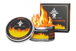 MR MIRYE Portable Smores Fire Pit - 3-5 Hours Burn Time, Mini Fire Pit for Outdoor Camping, Picnics, Backyard & Travel, No Embers, Lightweight Smores Maker with Portable Firepit Bonfire Design