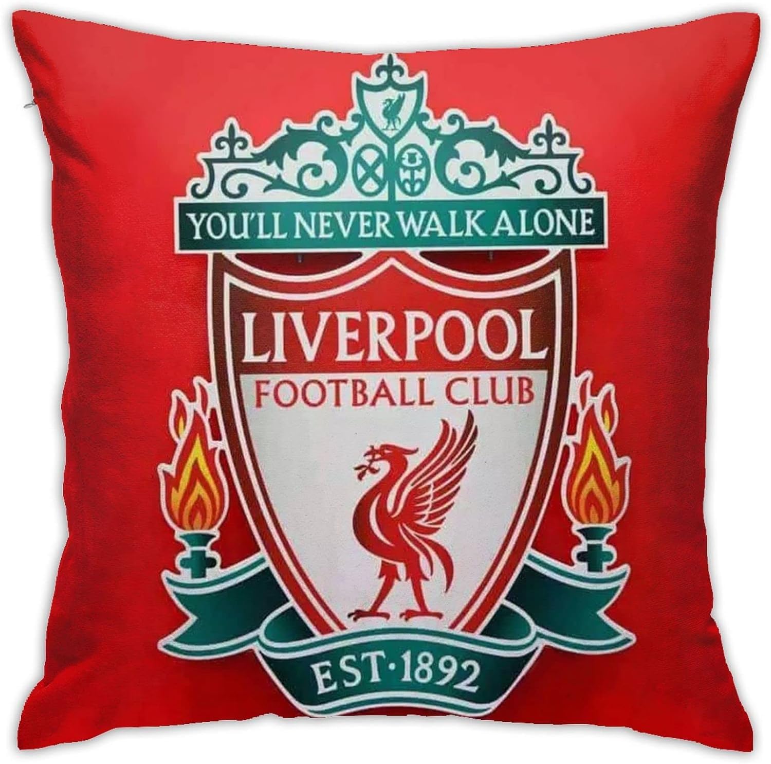 ZFENGYYUAN Liverpool football Home Throw Pillow Case Couch Sofa Bedroom Decorative Square Cushion Covers 18x18 Inch