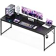 Coleshome 71 Inch Computer Desk, Modern Simple Style Desk for Home Office, Study Student Writing Desk, Black