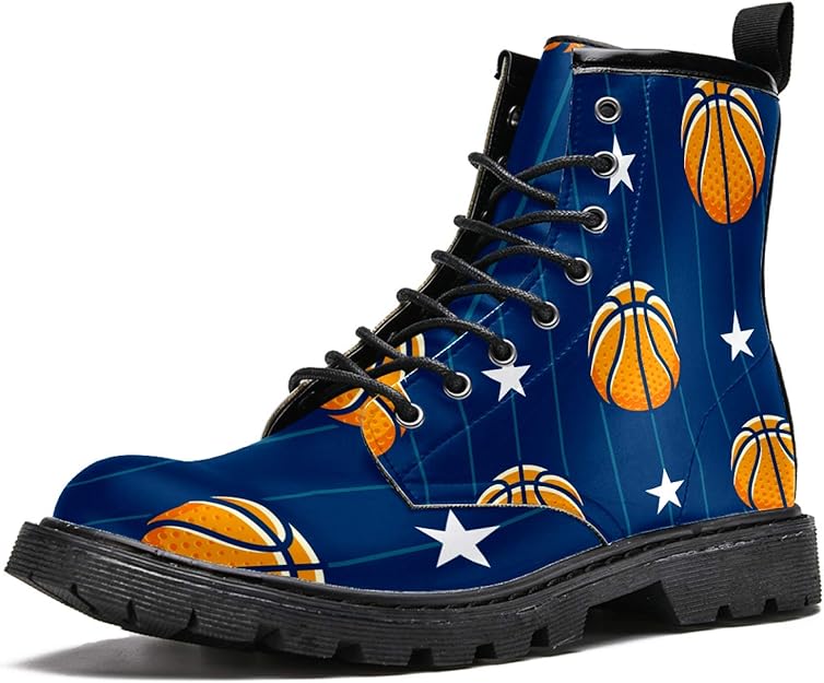6.5 Women's Leather Boots Print Basketball Sport Seamless