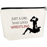 Wrestling Gifts Wrestle Athlete Gift Makeup Bag Inspirational Gifts for Wrestling Lover Cosmetic Bag Birthday Thank You Gift for Wrestling Coach Friendship Gift for Girls Wrestling Fans Travel Pouch