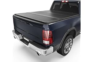 OEDRO FRP Hard Tri-fold Tonneau Cover Fits for Dodge Ram 1500 (Inclu. Classic & New) 2002-2025, Fits for Dodge Ram 2500 3500 2003-2025 6.4ft Bed w/o Ram Box, Weather-Resistant