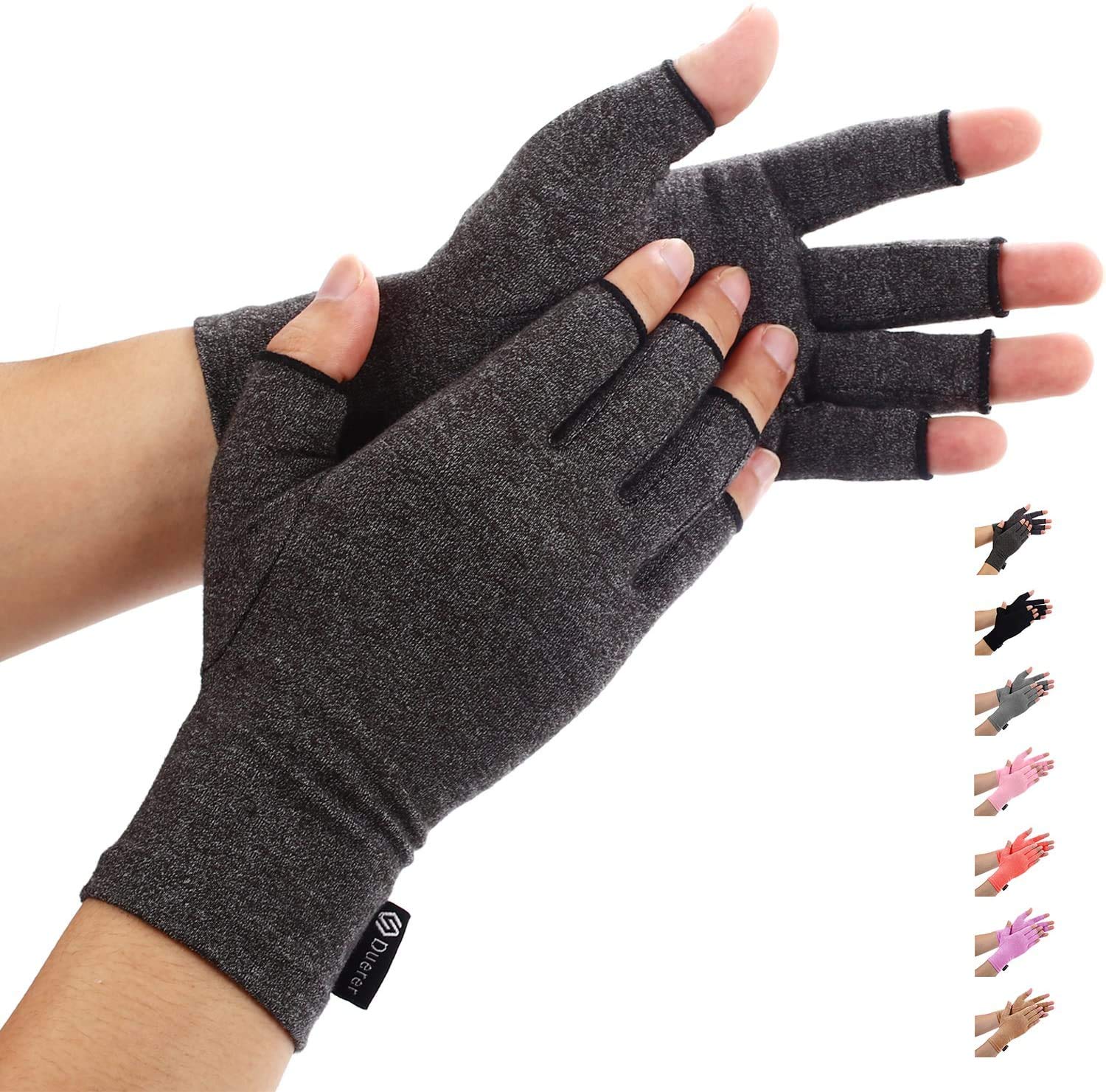 Duerer Arthritis Compression Gloves for Women and Men -Relieve Joint Disease Symptoms (Osteo/Rheumatoid), Raynauds Disease &amp; Carpal Tunnel(Black, Small)