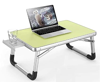 Kurtzy Foldable Laptop Study Table Bed Sofa Stand Home Desk with In-built Cup Holder