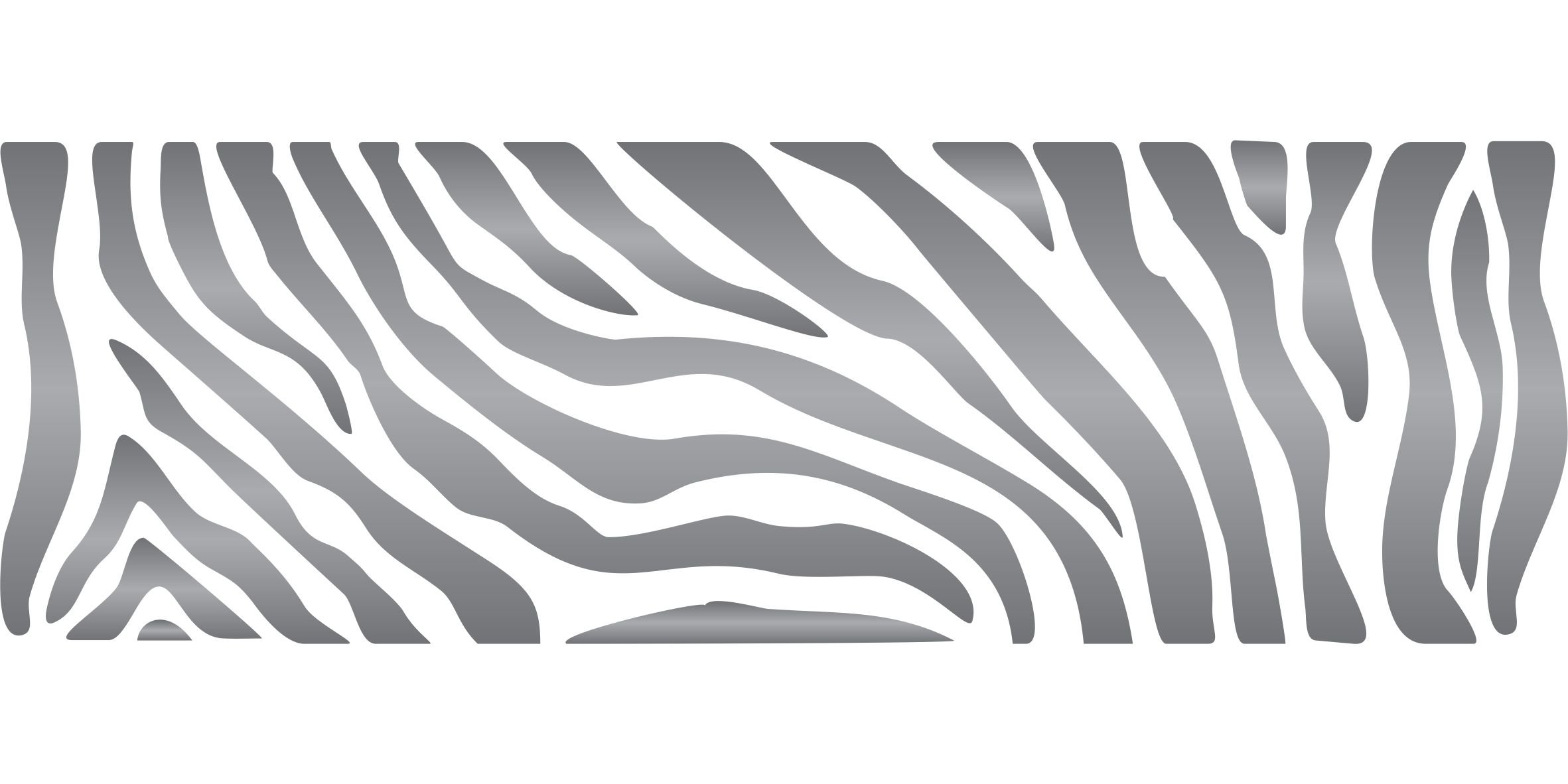Zebra Stripe Stencil - 35.5 x 11.5cm (M) - Reusable African Animal Wildlife Border Stencils for Painting.