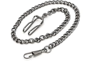 KAEVUD Clip Pocket Watch Chain Vintage Metal Alloy Pocket Albert Vest Chain with Box Men Women