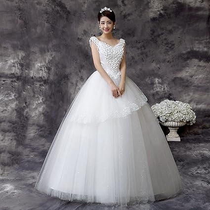 Dress Robe De Mariee Robe De Mariee En Mousseline De Soie En Mousseline De Soie En Mousseline De Soie Robe De Mariee Mariee Une Xl Amazon Fr Cuisine Maison