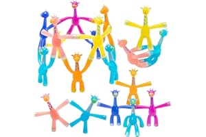 BRYQRVY 12 PCS Magnet Men Fidget Toys for Kids - Humanoid Magnetic People Toy Games, Cute Giraffe Fridge Office Magnets Educational Sensory Toys Fun Quiet Travel Toys Games for Classroom Boys(Opaque Style)