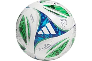adidas Unisex-Adult MLS Competition Soccer Ball (White/Green/SOLBLU/GLOBLU, 5)