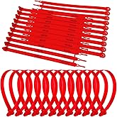 TECGON 100 Pack Plastic Tamper Seals Fire Extinguisher Tags Security Tags Seals Safety Numbered Zip Ties Labels Safety Disposable Self Locking Signage 9.84 inch Length