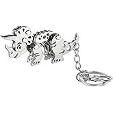 Zannthra Dinosaur Keychain Cute Dino Key Ring for Backpack. Car and Kids Sturdy Metal Keychain Fun Gift for Dinosaur Lovers