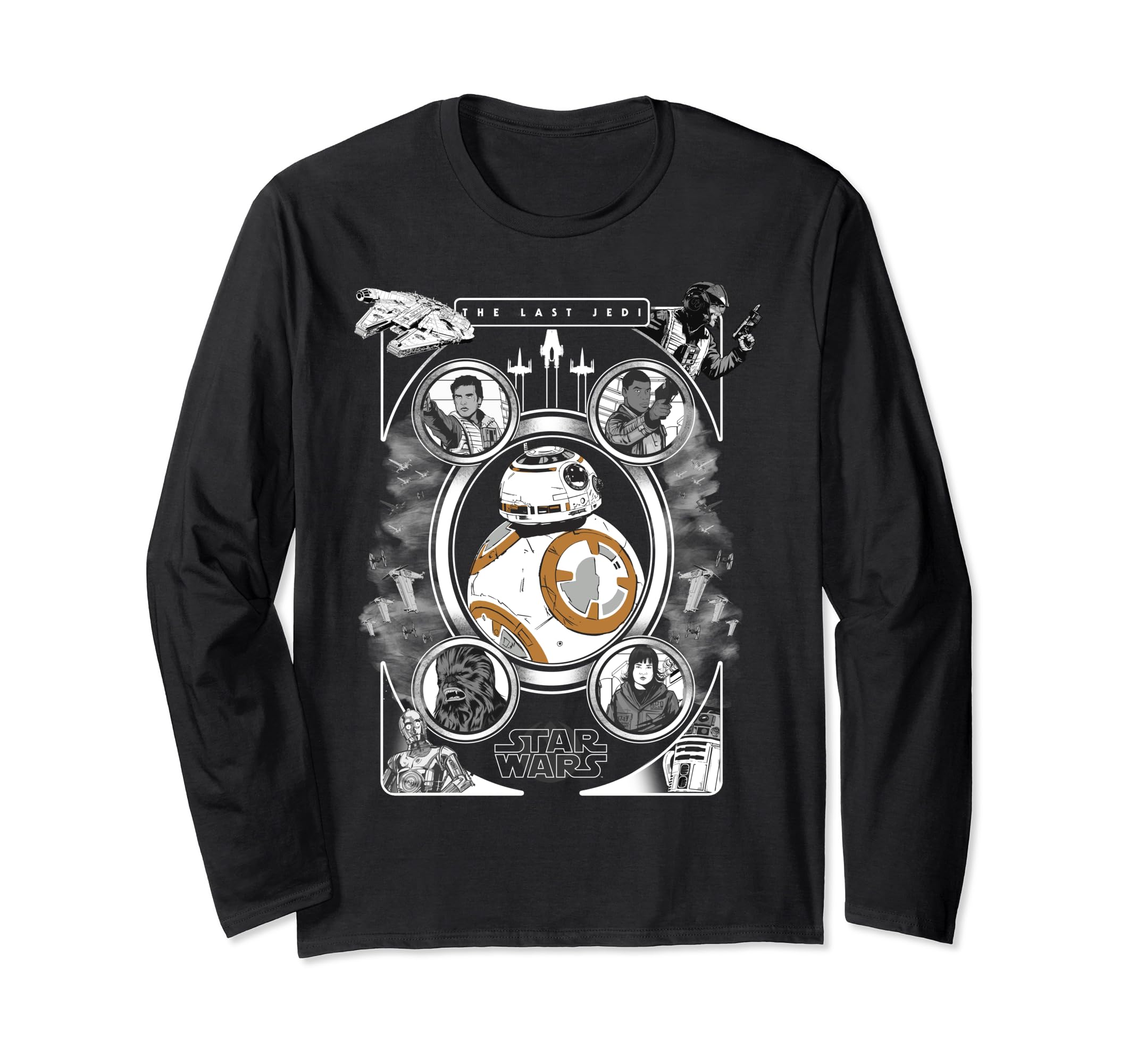 Star Wars Last Jedi BB-8 Center Focus Tarot Long Sleeve T-Shirt