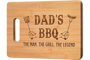 MILCIER Father Day Gifts from Daughter, Gifts for Dad Birthday - Unique Engraved Grill Cutting Board - Best Dad Gifts for Fathers Day from Son Kids, Cool Christmas Gifts for Dad Father, BBQ Gifts for Dad
