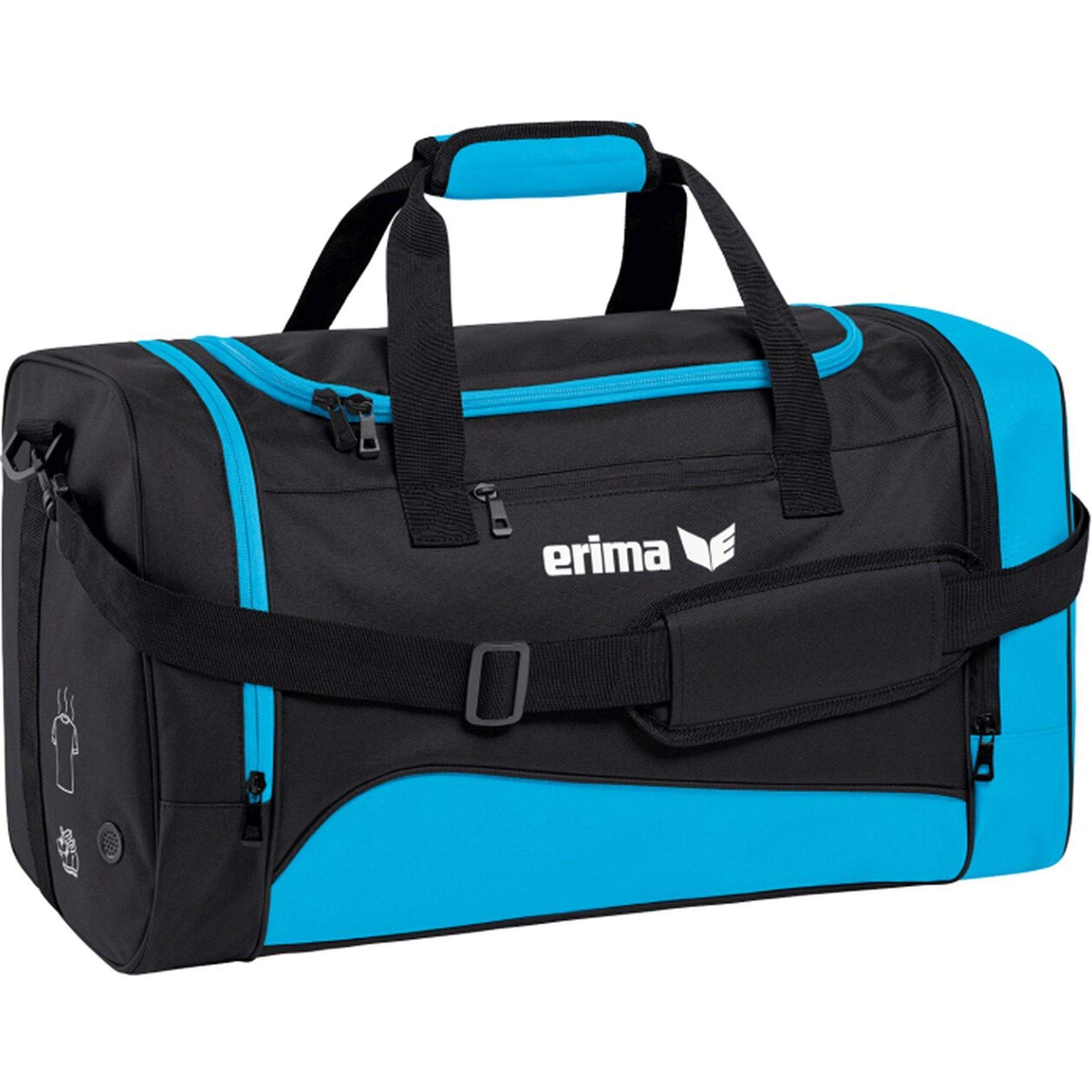 erima Sports Bag Duffel, 55 cm, 50 Liters, Curacao/Black