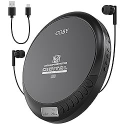 Coby Portable CD Player with Headphones, FM Radio
