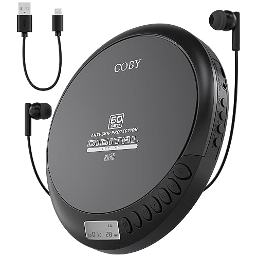 Coby Portable CD Player with FM Radio and 60-Second Anti-Skip ...