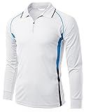 Men's Coolon Fabric Zip up Point Long Sleeve 2 Tone