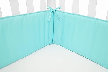 teal crib bumper