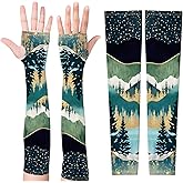 NUGGHU Gardening Sleeves, Arm Sleeves with Thumb Hole, Thorn Proof Anti-Scratch Arms Covers for Garden Sports Outdoors