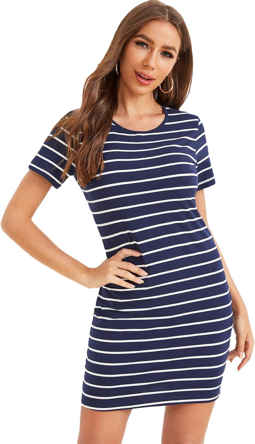 striped casual dress