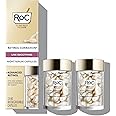 RoC Retinol Correxion Anti-Aging Wrinkle Night Serum, Daily Line Smoothing Skin Care Treatment for Fine Lines, Post-Acne Scars, 80 Capsules (Limited Edition Value Set)