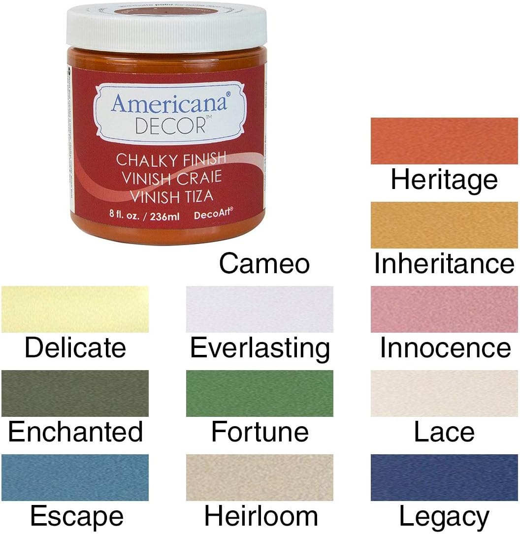 DecoArt Americana Decor Chalky Finish Paint - Lace (8 0z), 236 ml (Pack of 1) - Image 3