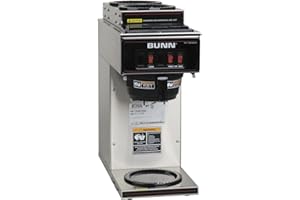 BUNN 13300.0004 VP17-3SS2U Pourover Commercial Coffee Brewer with One Lower and Two Upper Warmers, Stainless Steel
