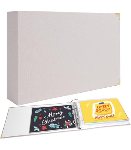 birthday card organizer binder Amazon.com : Magiarcana Greeting Card Binder, Greeting Card Organizer  Compatible Storage and Display; 5x7 inch Birthday, Wedding,Christmas Card,Index  Cards,Postcards Invitation (Black) : Office Products