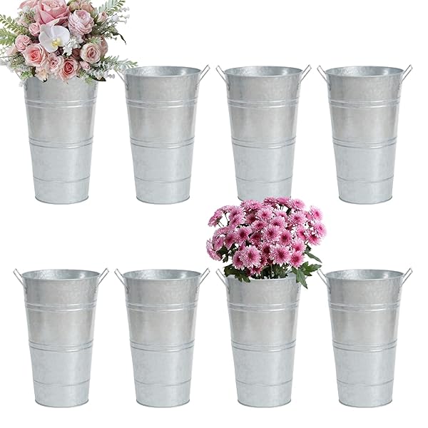 NOTAKIA 8 PCS 12 INCH LARGE GALVANIZED METAL...
