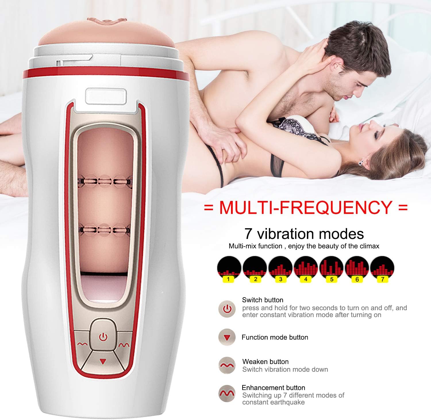 3D Realistic Stroker Fully Automatic Strong Piston Telescopic Male Mastubration Cup Real Pussy Male Handsfree Vibrating Sucking Toys for Men Sexy Underwear Device for Men T-Shirt