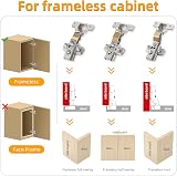 Furniware 10 Pack Soft Close Concealed Cabinet Hinge 35mm Cup 105° view 2