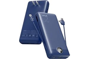 VRURC Portable Charger 20000mAh, Fast Charging Power Bank USB C, 4 Output 2 Input Charging Bank Equipped with LED Display, Bu